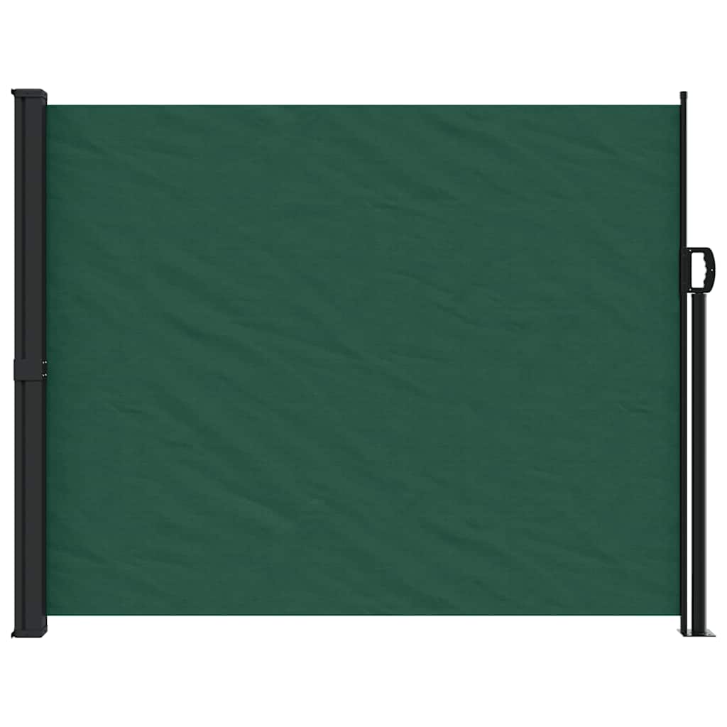 vidaXL Seitenmarkise Ausziehbar Dunkelgrün 160x600 cm