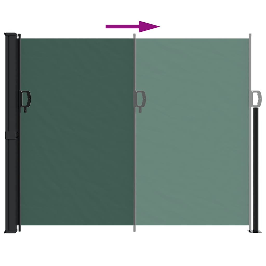 vidaXL Seitenmarkise Ausziehbar Dunkelgrün 160x600 cm