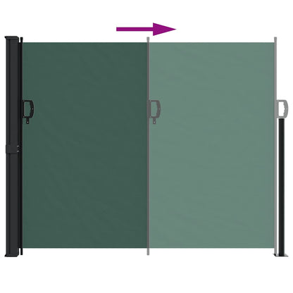 vidaXL Seitenmarkise Ausziehbar Dunkelgrün 160x600 cm