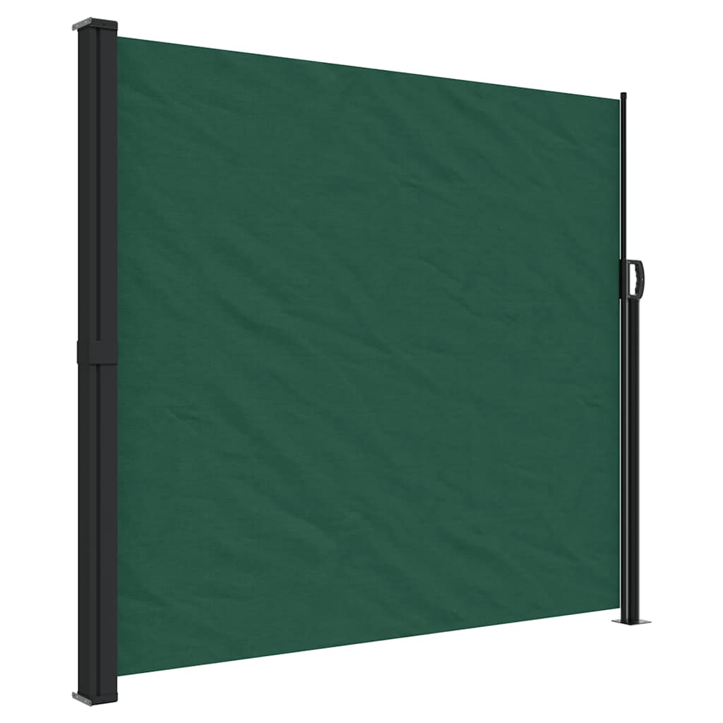 vidaXL Seitenmarkise Ausziehbar Dunkelgrün 180x600 cm