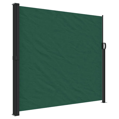 vidaXL Seitenmarkise Ausziehbar Dunkelgrün 180x600 cm