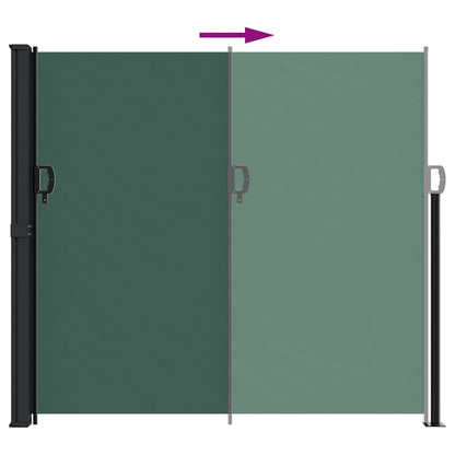 vidaXL Seitenmarkise Ausziehbar Dunkelgrün 180x600 cm