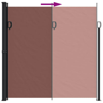 vidaXL Seitenmarkise Ausziehbar Braun 200x600 cm