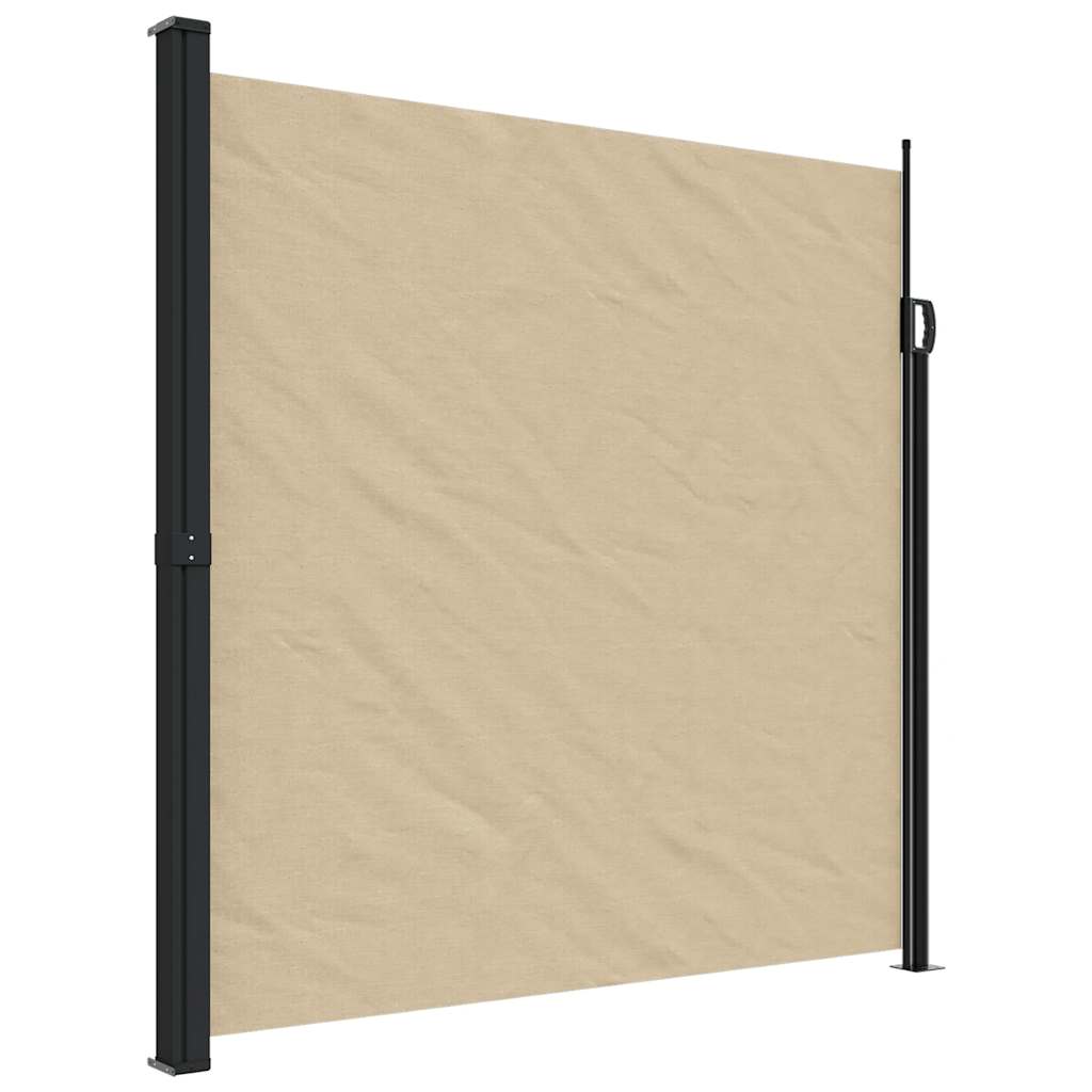 vidaXL Seitenmarkise Ausziehbar Beige 200x600 cm