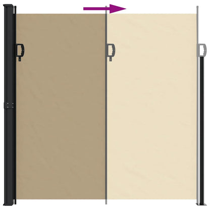 vidaXL Seitenmarkise Ausziehbar Beige 200x600 cm