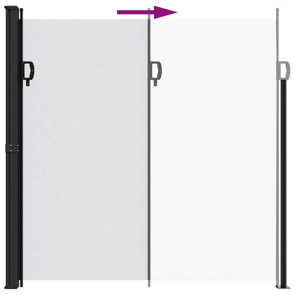 vidaXL Seitenmarkise Ausziehbar Weiß 200x600 cm