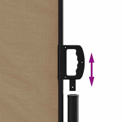 vidaXL Seitenmarkise Ausziehbar Taupe 200x600 cm