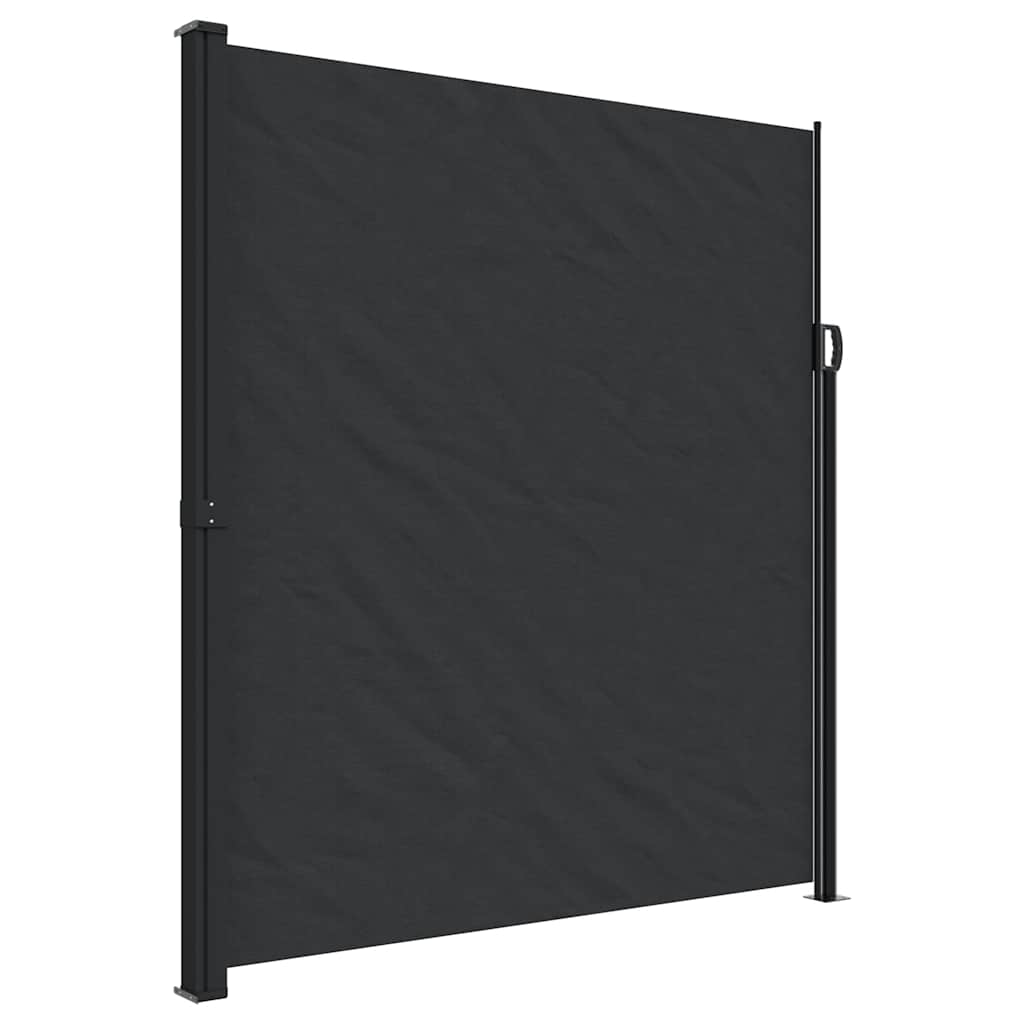 vidaXL Seitenmarkise Ausziehbar Schwarz 220x600 cm