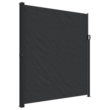 vidaXL Seitenmarkise Ausziehbar Schwarz 220x600 cm
