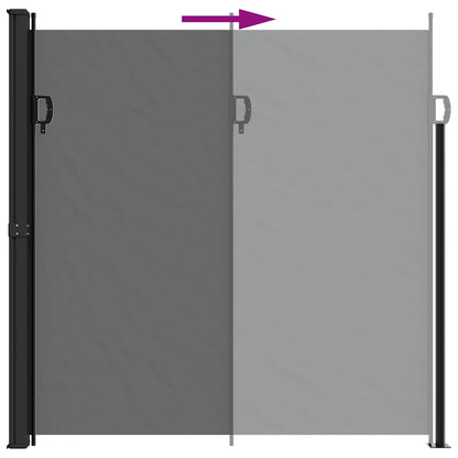 vidaXL Seitenmarkise Ausziehbar Schwarz 220x600 cm