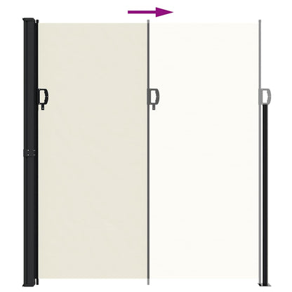 vidaXL Seitenmarkise Ausziehbar Creme 220x600 cm