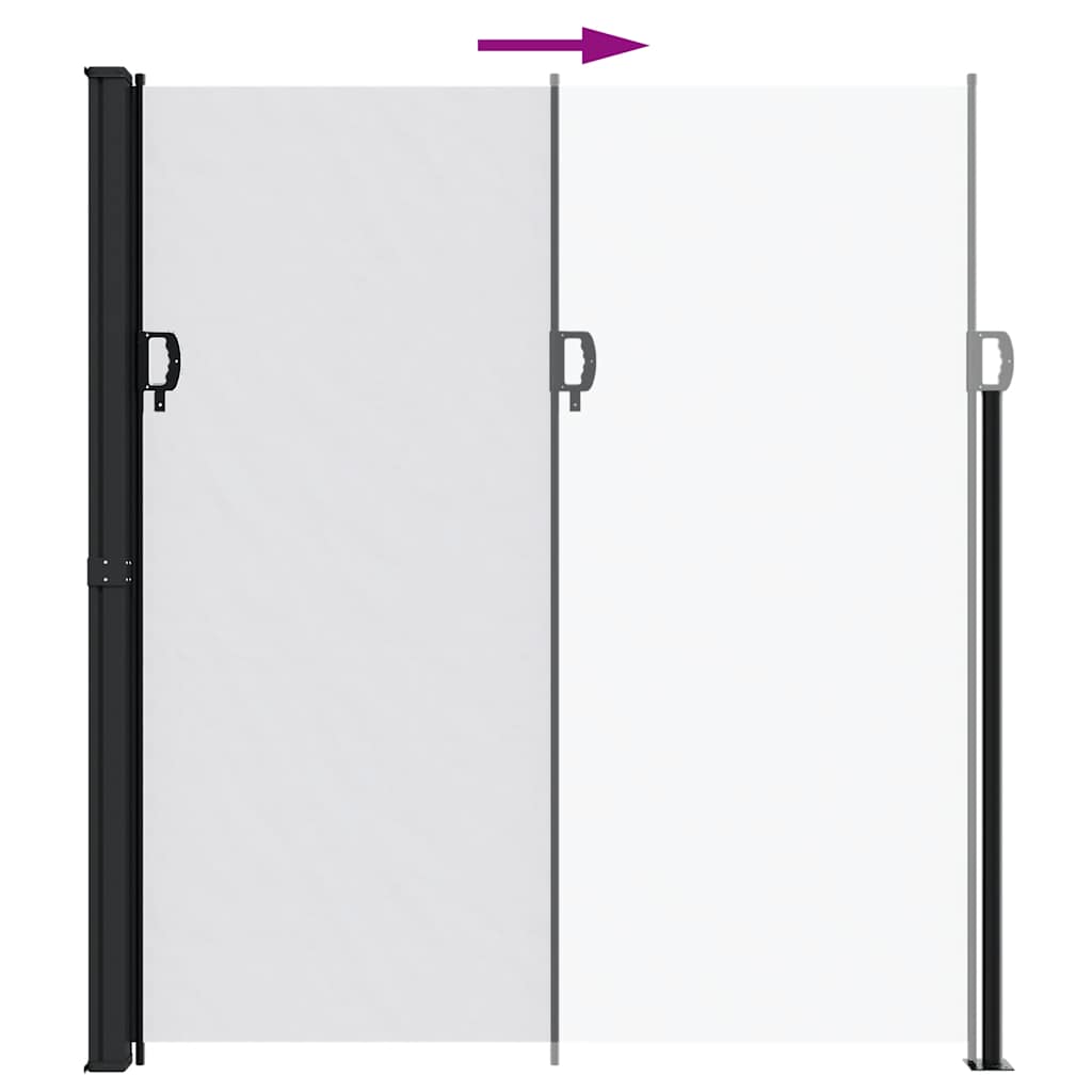 vidaXL Seitenmarkise Ausziehbar Weiß 220x600 cm