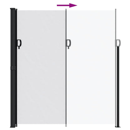 vidaXL Seitenmarkise Ausziehbar Weiß 220x600 cm