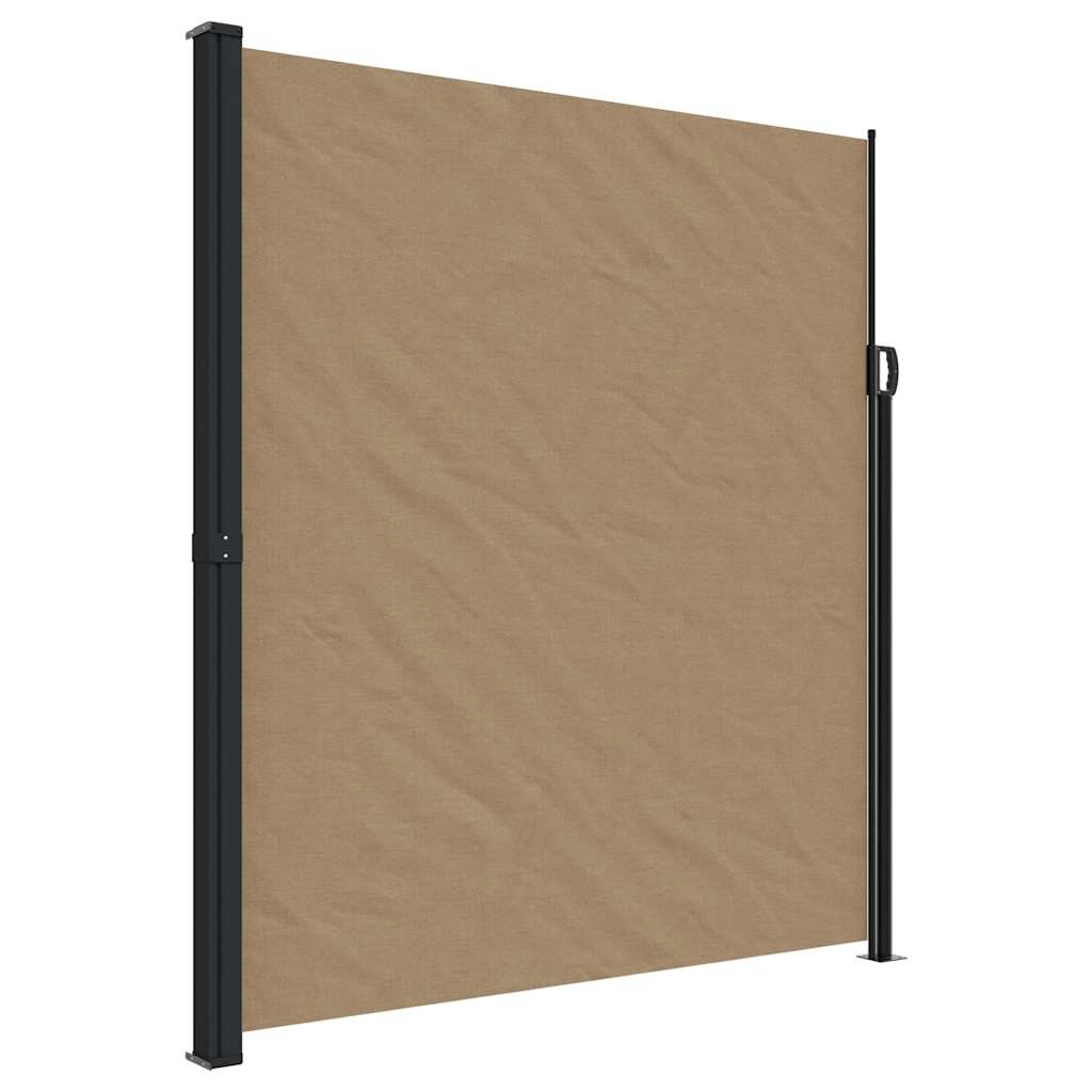 vidaXL Seitenmarkise Ausziehbar Taupe 220x600 cm