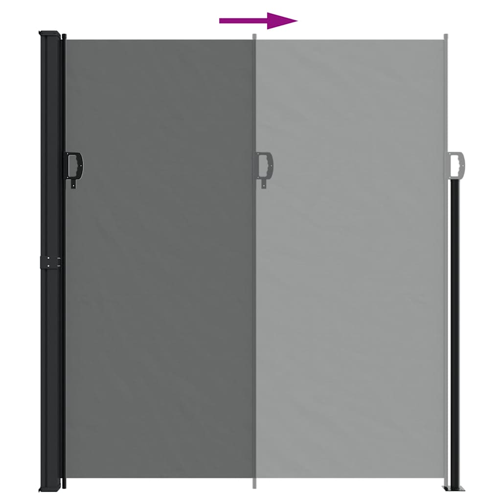 Store latéral rétractable vidaXL Anthracite 220x600 cm