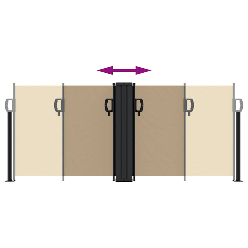 Store latéral vidaXL rétractable beige 100x600 cm