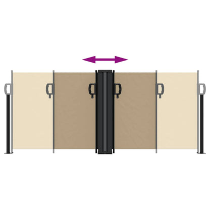 Store latéral vidaXL rétractable beige 100x600 cm
