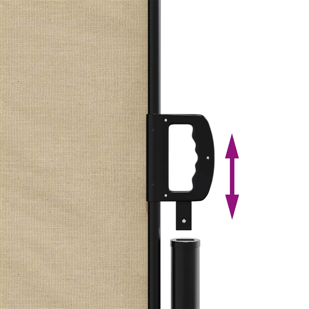 Store latéral vidaXL rétractable beige 100x600 cm