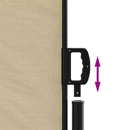Store latéral vidaXL rétractable beige 100x600 cm
