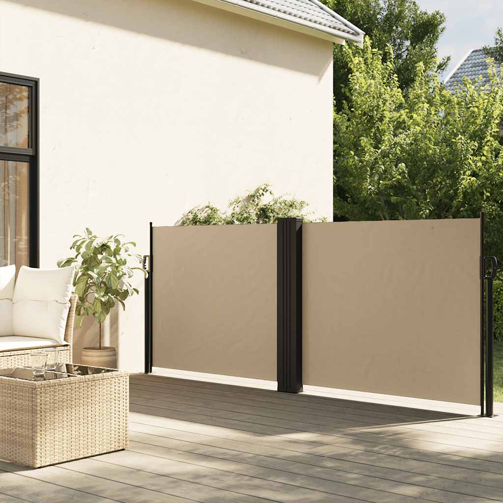 Store latéral vidaXL rétractable beige 100x600 cm