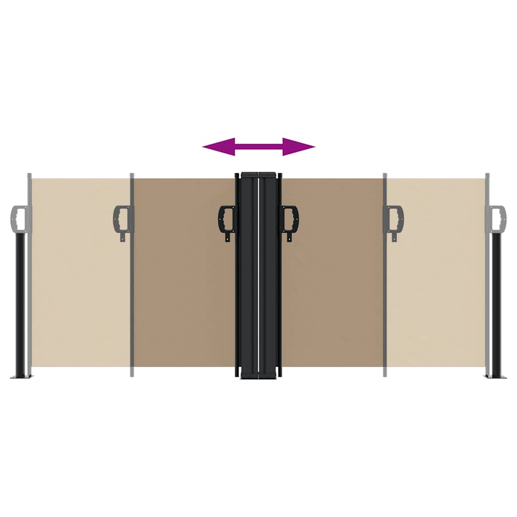 Store latéral escamotable vidaXL taupe 100x600 cm