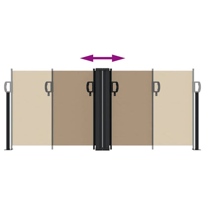 Store latéral escamotable vidaXL taupe 100x600 cm
