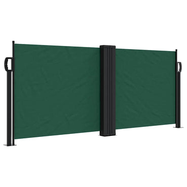vidaXL Seitenmarkise Ausziehbar Dunkelgrün 100x600 cm