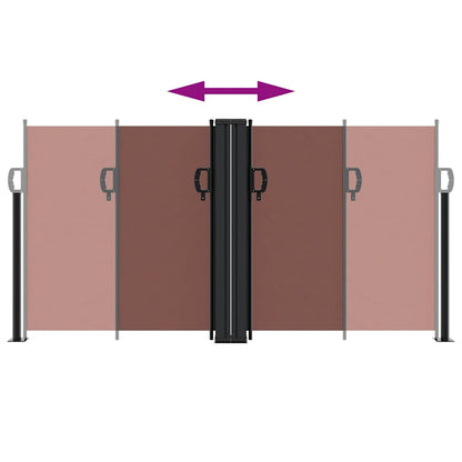 vidaXL Auvent latéral rétractable marron 120x600 cm