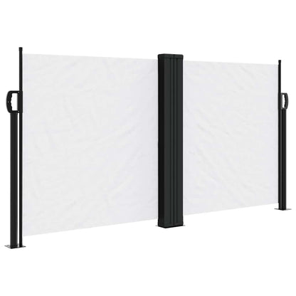 vidaXL Seitenmarkise Ausziehbar Weiß 120x600 cm