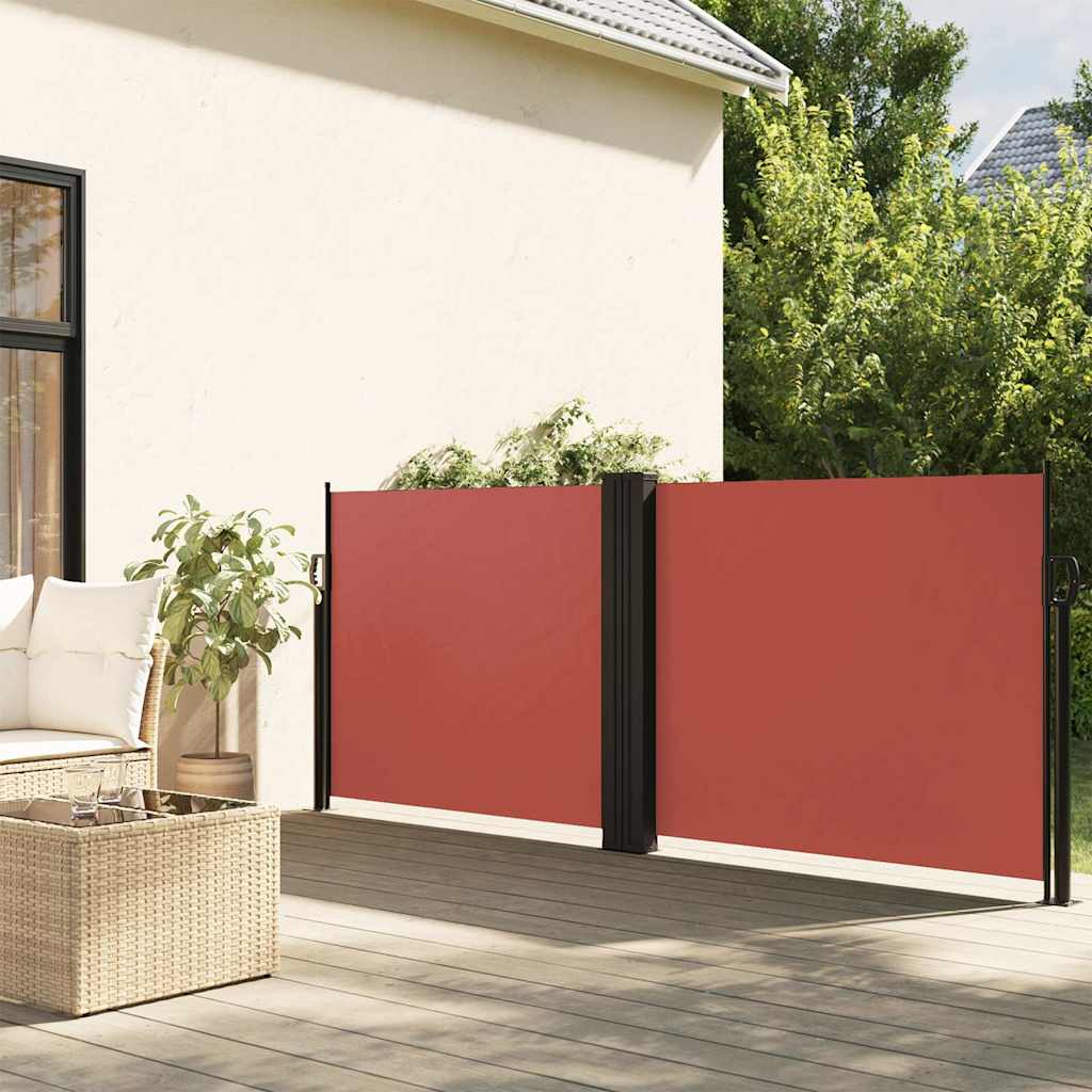 vidaXL Store latéral rétractable Terracotta 120x600 cm