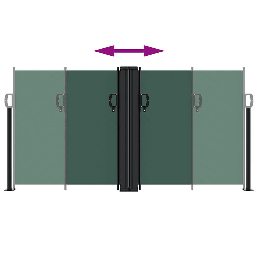 vidaXL Store latéral rétractable vert foncé 120x600 cm