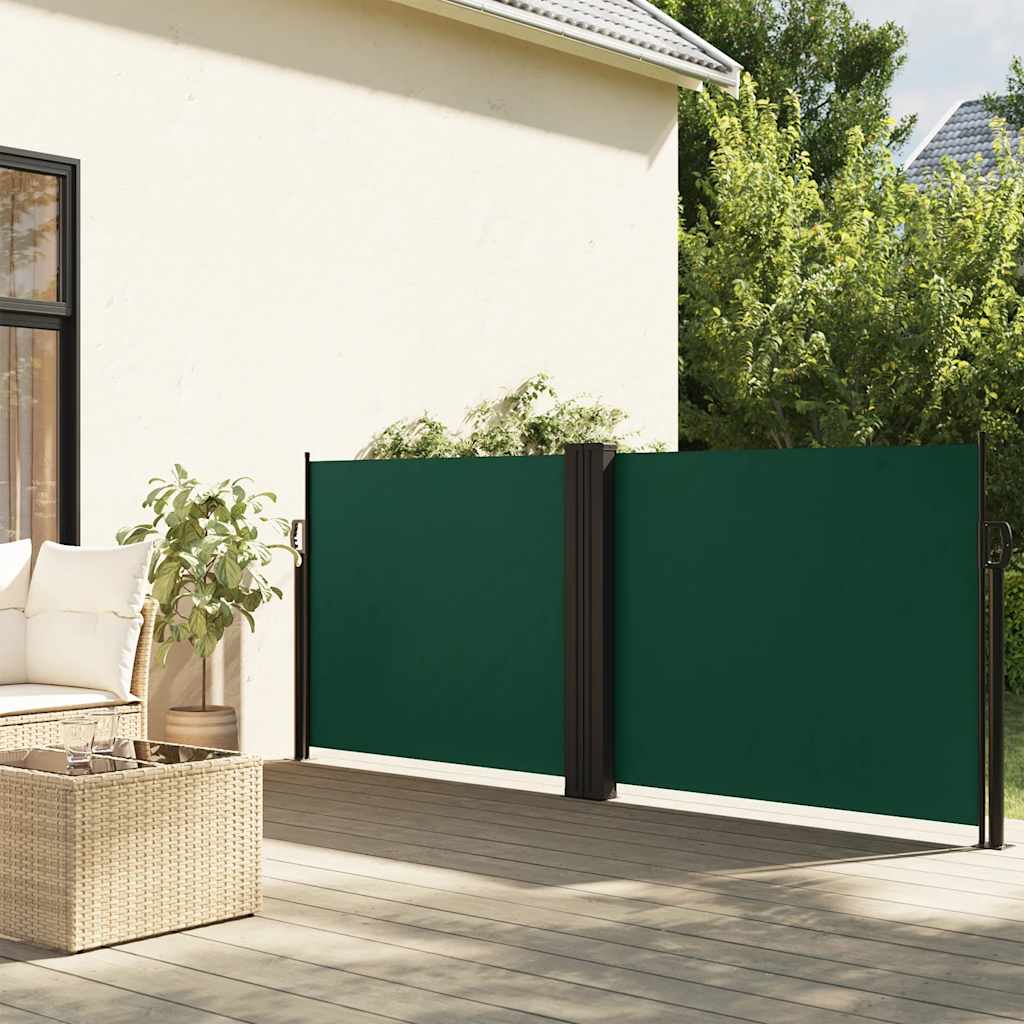 vidaXL Store latéral rétractable vert foncé 120x600 cm