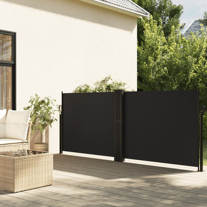 Store latéral rétractable vidaXL Noir 140x600 cm