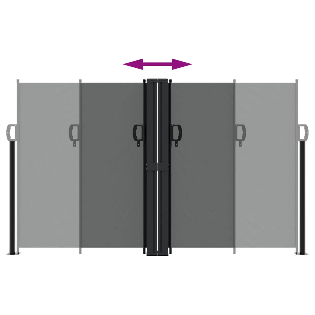 Seitenmarkise Ausziehbar Anthrazit 140x600 cm