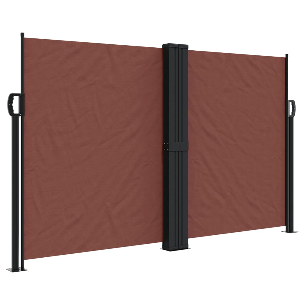 vidaXL Seitenmarkise Ausziehbar Braun 140x600 cm