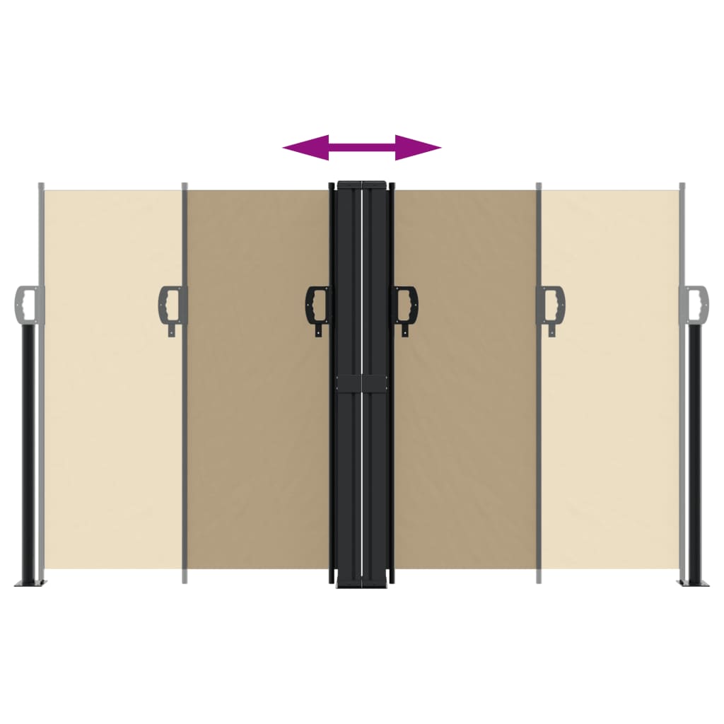 Store latéral rétractable vidaXL Beige 140x600 cm