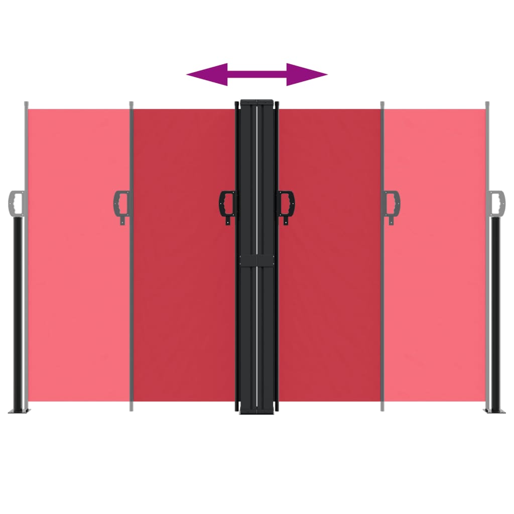 Store latéral rétractable vidaXL Rouge 160x600 cm