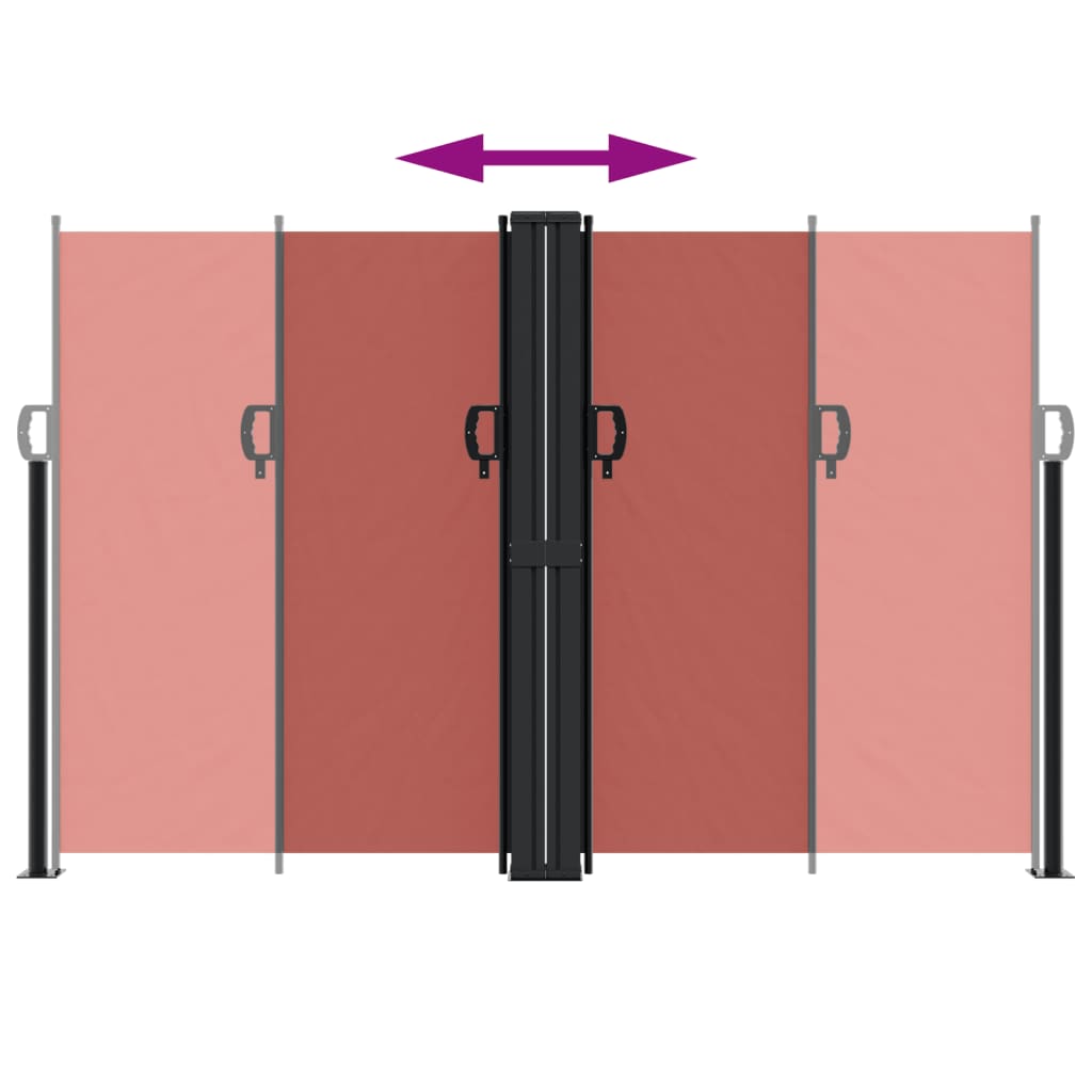 Store latéral rétractable vidaXL Rouge terre cuite 160x600 cm