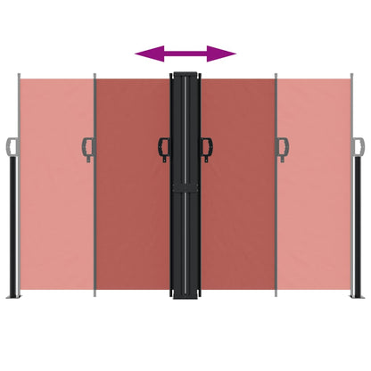 Store latéral rétractable vidaXL Rouge terre cuite 160x600 cm