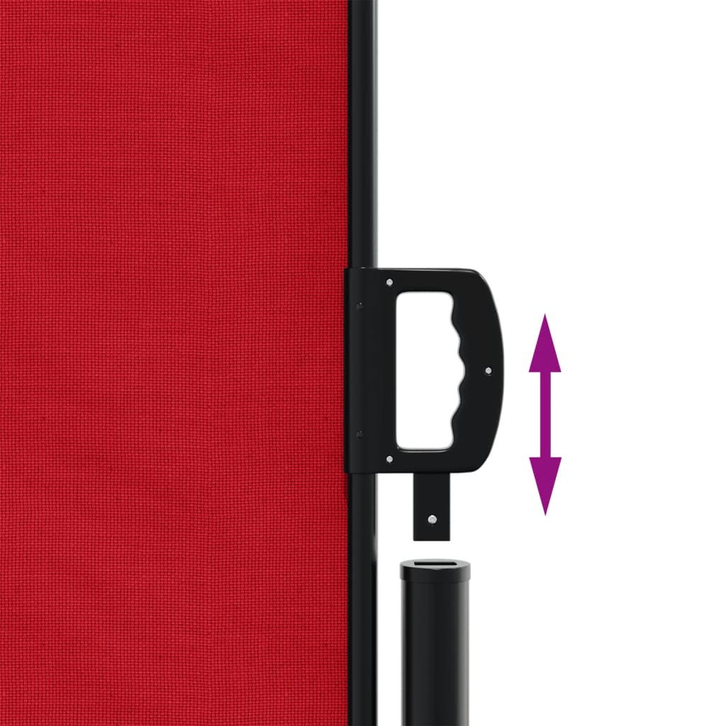 vidaXL Store latéral rétractable Rouge 180x600 cm
