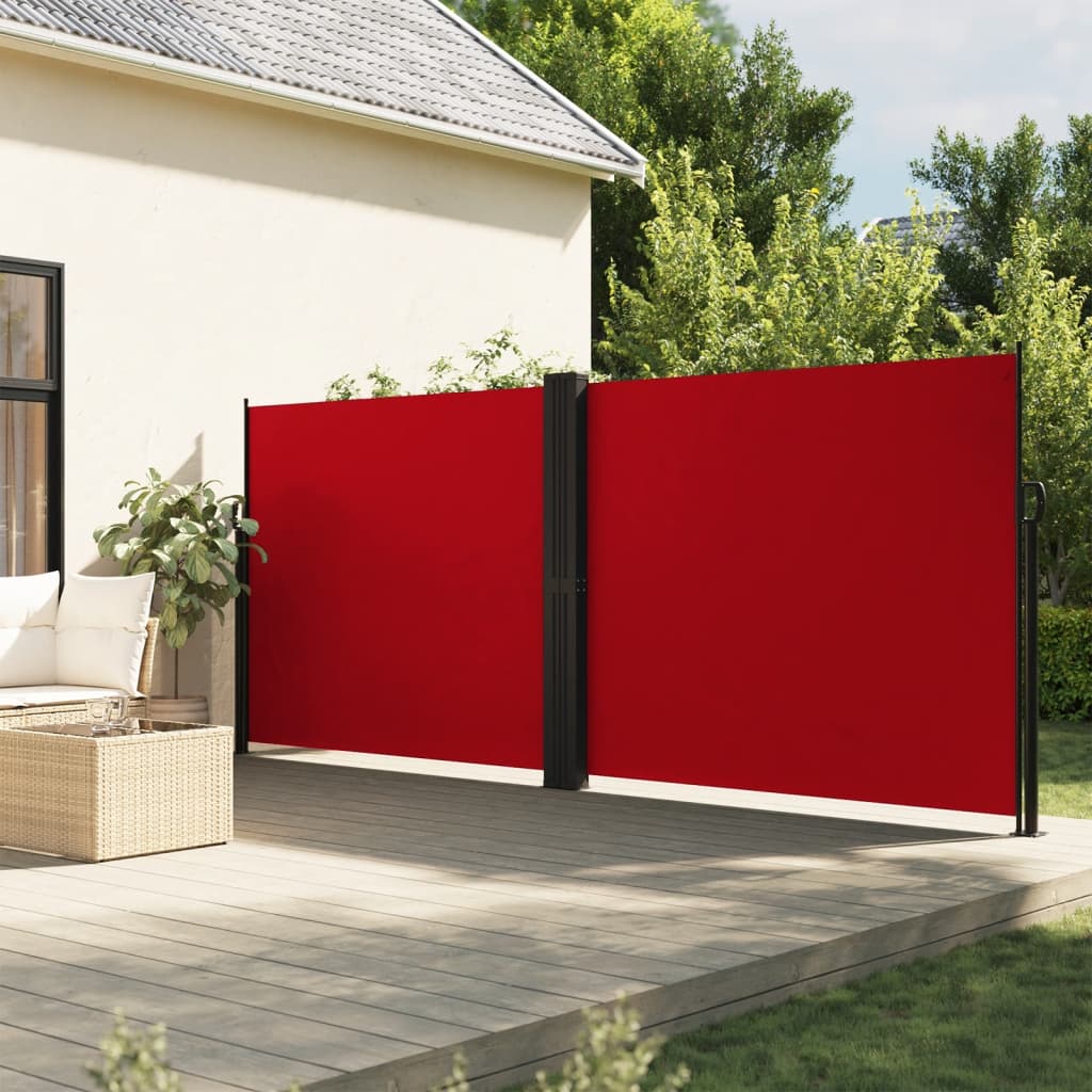 vidaXL Store latéral rétractable Rouge 180x600 cm