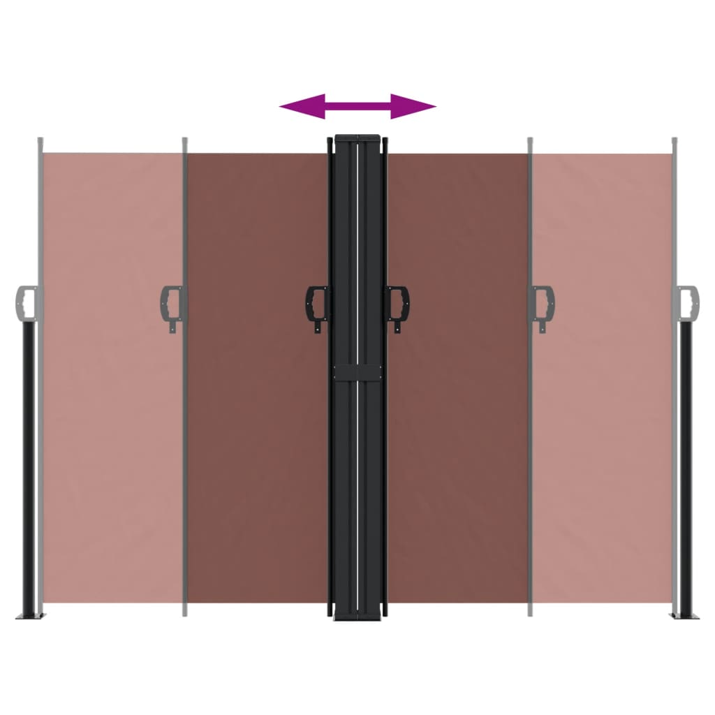 Store latéral escamotable vidaXL Marron 180x600 cm