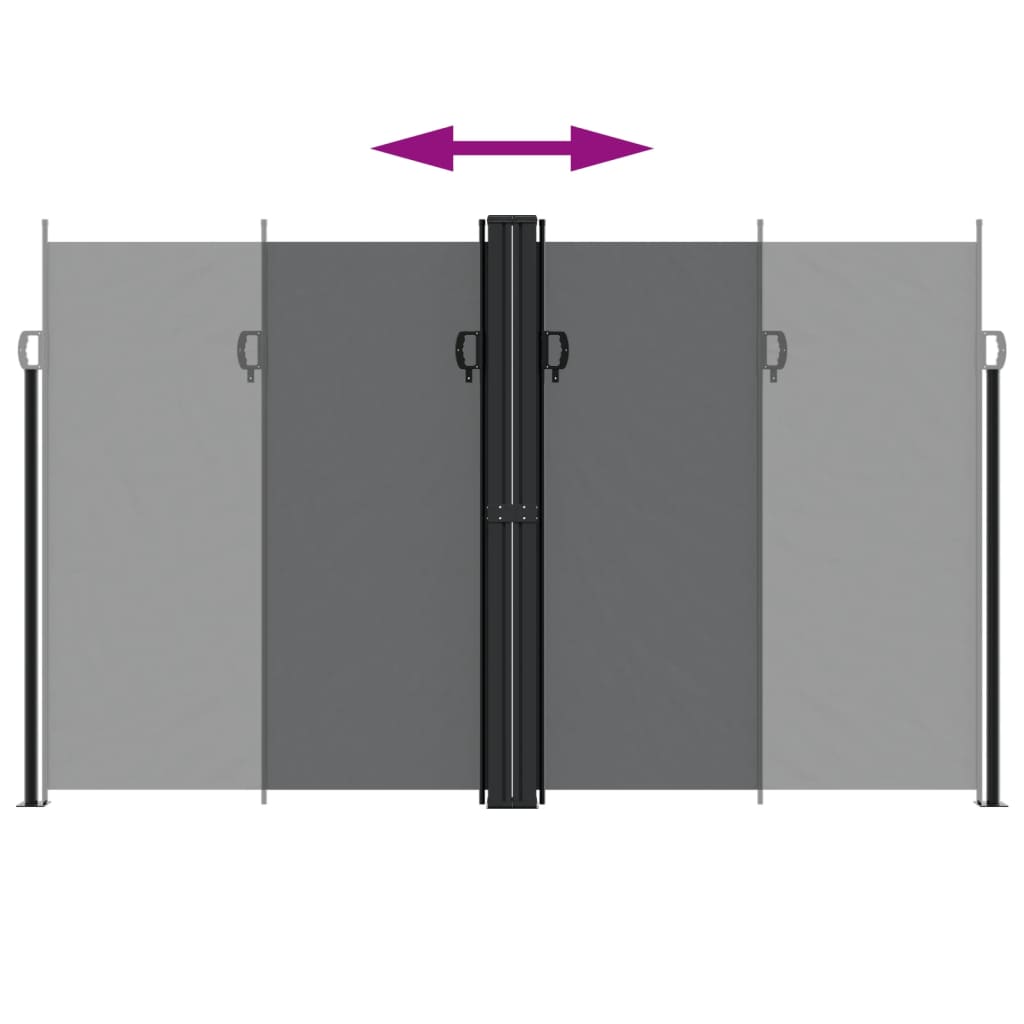 Store latéral rétractable vidaXL Noir 200x600 cm