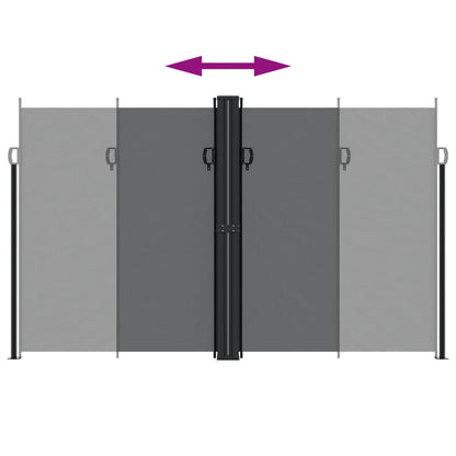 Store latéral rétractable vidaXL Noir 200x600 cm