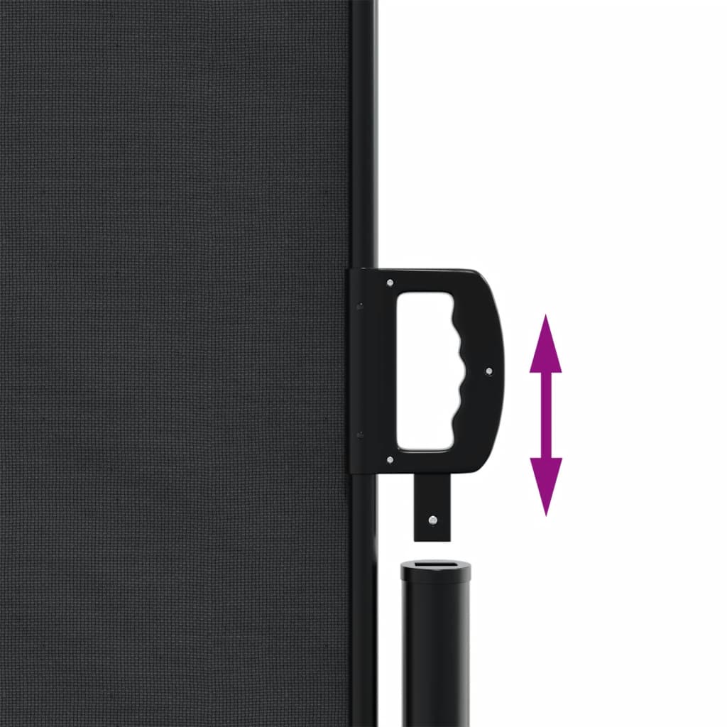 Store latéral rétractable vidaXL Noir 200x600 cm