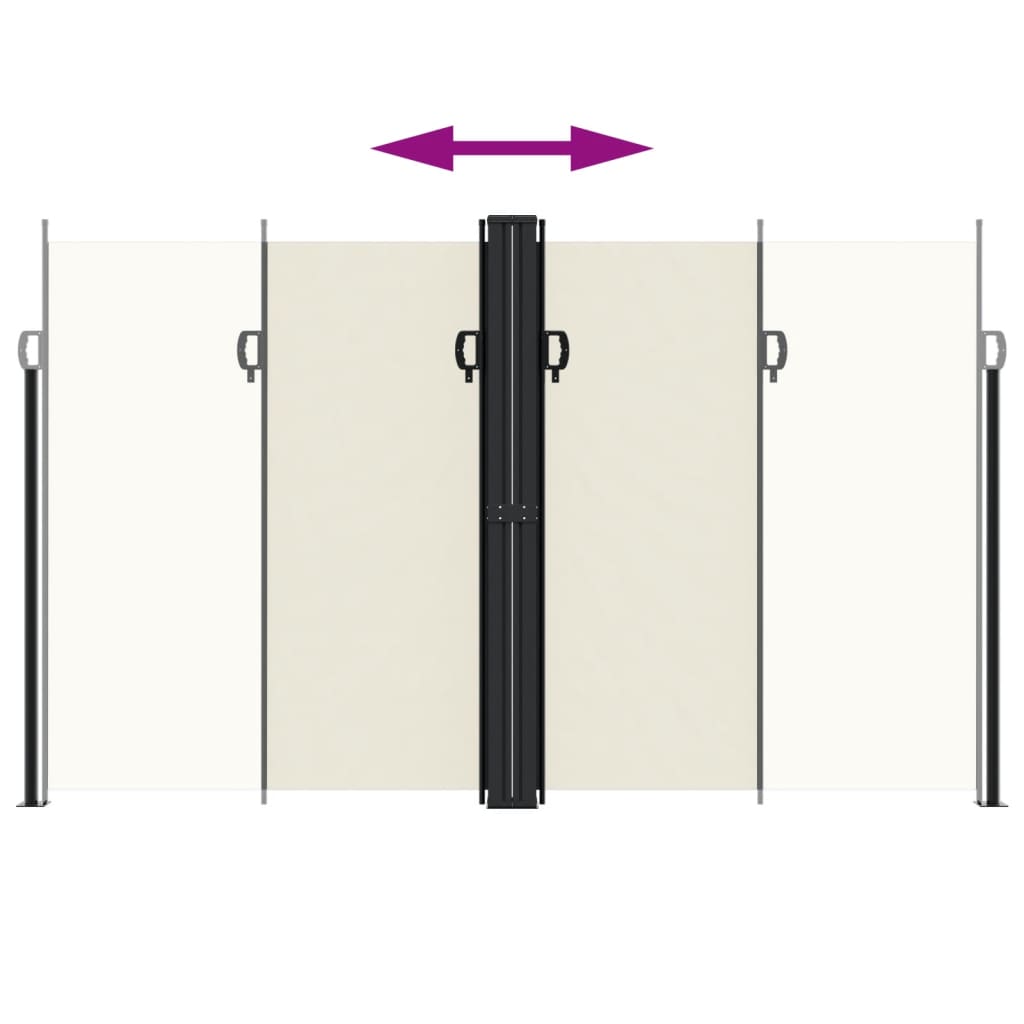 vidaXL Store latéral rétractable crème 200x600 cm