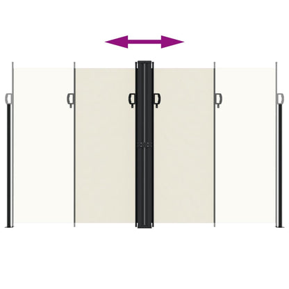 vidaXL Store latéral rétractable crème 200x600 cm