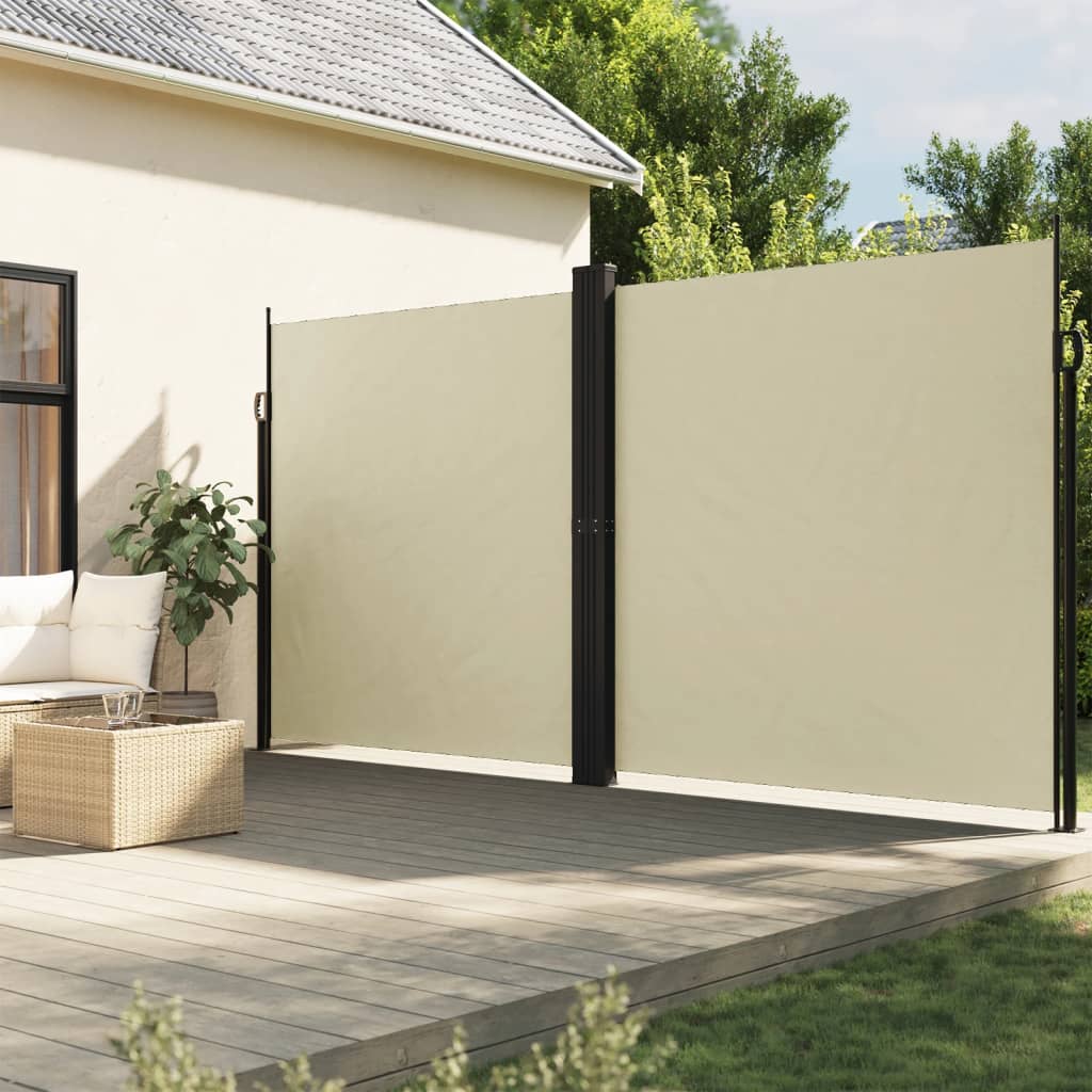 vidaXL Store latéral rétractable crème 200x600 cm
