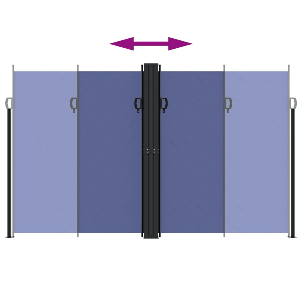 Store latéral rétractable vidaXL bleu 200x600 cm