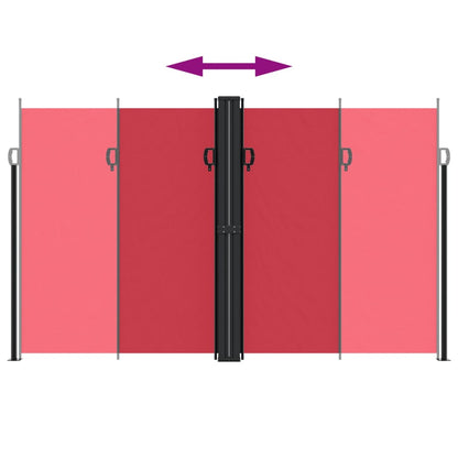vidaXL Seitenmarkise Ausziehbar Rot 200x600 cm